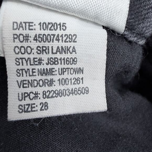 Jessica Simpson Y2K Uptown High Rise Denim Shorts Sz 28 Black Gray Frayed Hem - Picture 10 of 11